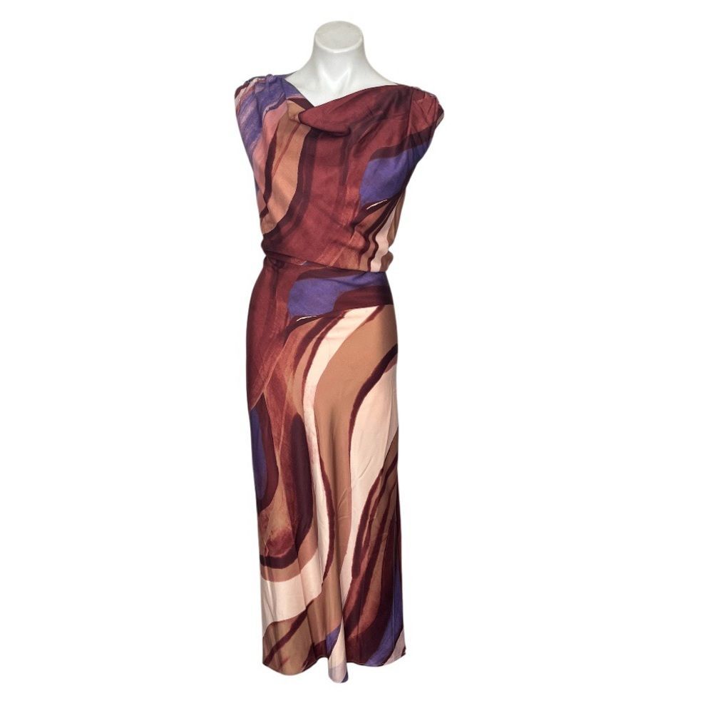 BANANA REPUBLIC Factory Sleeveless Dress Multi Color Abstract Print Size 10 NEW